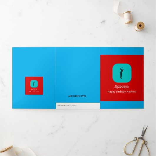 Dichter Calwell Lee Verjaardag Drieluik Wenskaart (Buitenkant)