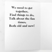 Dichter Calwell Lee Verjaardag Drieluik Wenskaart (Binnenzijde eerst)