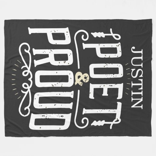 Dichter en Trots Fleece Deken (Voorkant (Horizontaal))