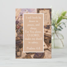 Dichter Esthetiek, Psalm 4:8 Bijbelvers, Inspirati
