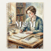 Dichter Esthetisch, Monogram Waterverf Whimsical G Planner (Voorkant)