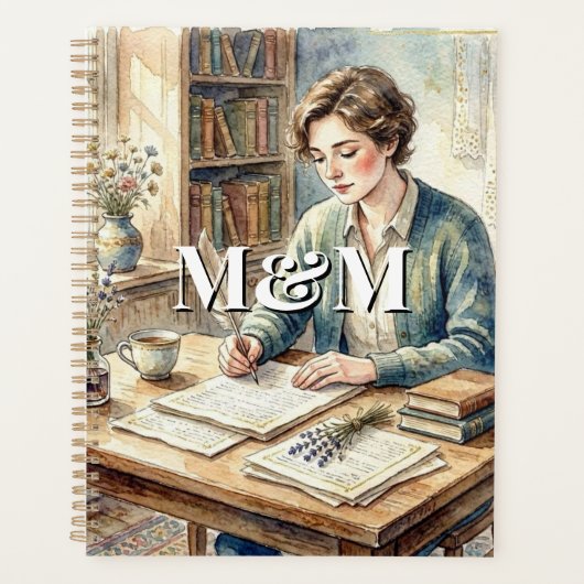 Dichter Esthetisch, Monogram Waterverf Whimsical G Planner (Voorkant)