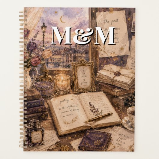 Dichter Esthetisch, Monogram Waterverf Whimsical G Planner (Voorkant)
