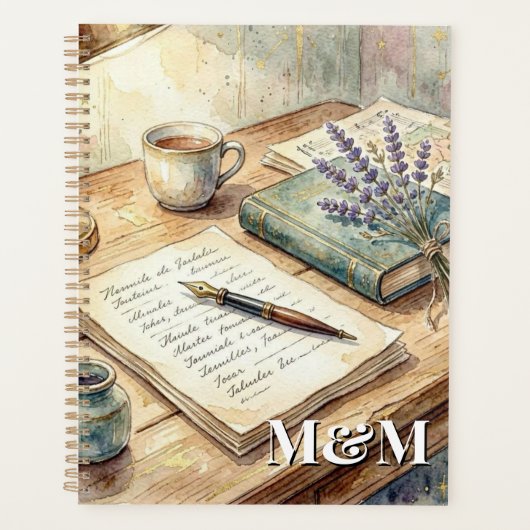 Dichter Esthetisch, Monogram Waterverf Whimsical G Planner (Voorkant)