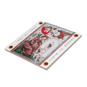 DICHTER IN DE TUIN VAN VOGEL MONOGRAM wit rood ede Tegeltje (Zijkant)