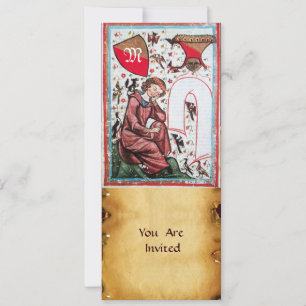 DICHTER IN DE TUIN VAN VOGELS MONOGRAAM KAART