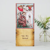 Dichter in de tuin van vogels monogram kaart (Staand voorkant)