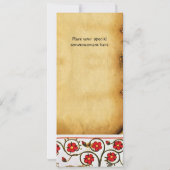 Dichter in de tuin van vogels monogram kaart (Achterkant)