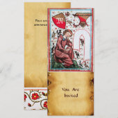 Dichter in de tuin van vogels monogram kaart (Voorkant / Achterkant)