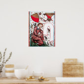 Dichter in de vogelentuin Middeleeuwse miniatuur Poster (Keuken)