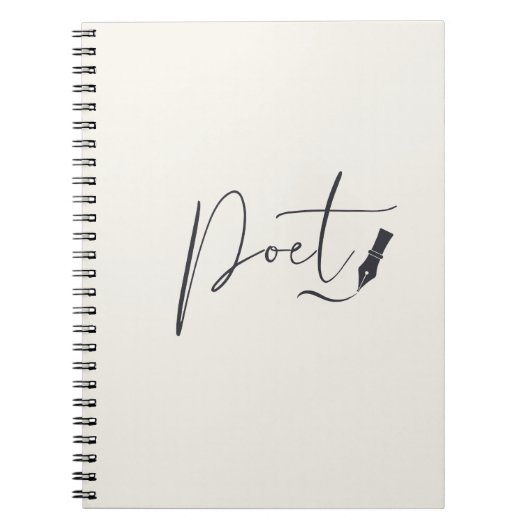 Dichter Script Notitieboek – Minimalistisch Schrij (Voorkant)
