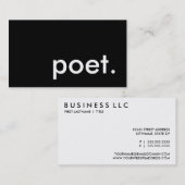 dichter visitekaartje (Voorkant / Achterkant)