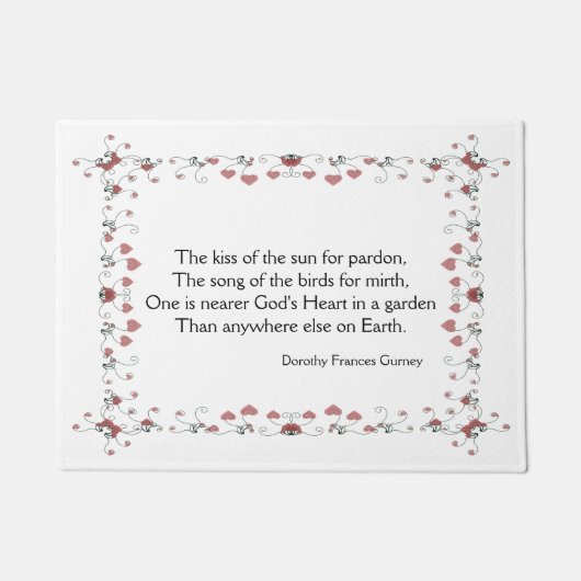 Dichterbij God's Heart Garden Quote Deurmat (Voorkant)