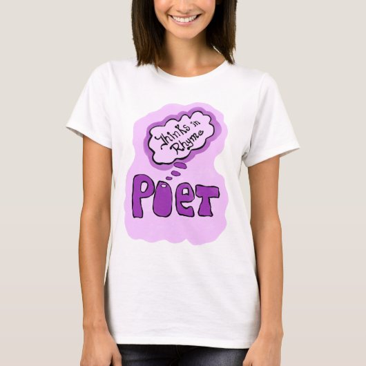 Dichters denken in rijm t-shirt (Voorkant)