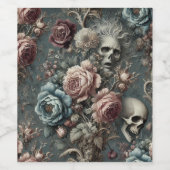 🪦 Dichters in behandeling – Gotisch Victoriaans Wijn Etiket (Enkel label)