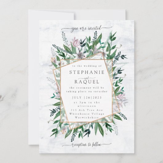 Dichters Tuin Wilde Bloem aquarel bloemenboeque Kaart (Voorkant)