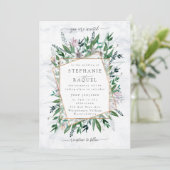 Dichters Tuin Wilde Bloem aquarel bloemenboeque Kaart (Staand voorkant)