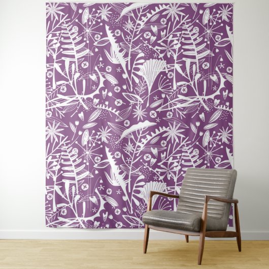 Dichtheid botanische bessen wandkleed (In situ)