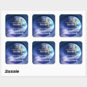 Dichtheid en welvaart vierkante sticker (Vel)