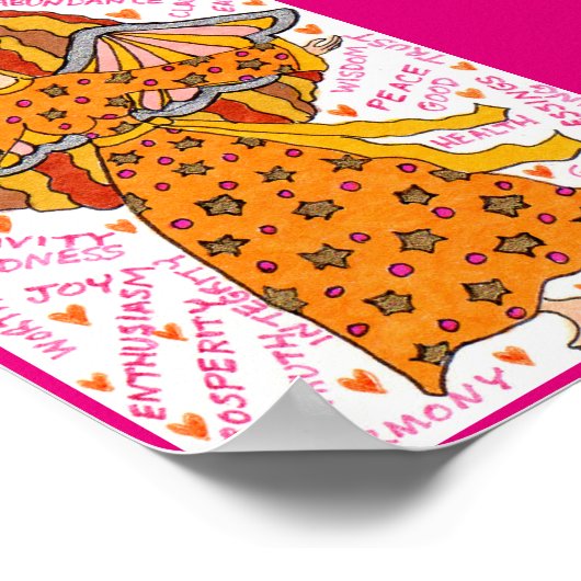 Dichtheid enenengel Positieve Bevestigingen Mini Poster (Hoek)