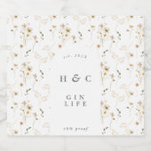 Dichtheid gedroogd wild-bloem-kieuwmeel likeurfles etiket (Enkel label)