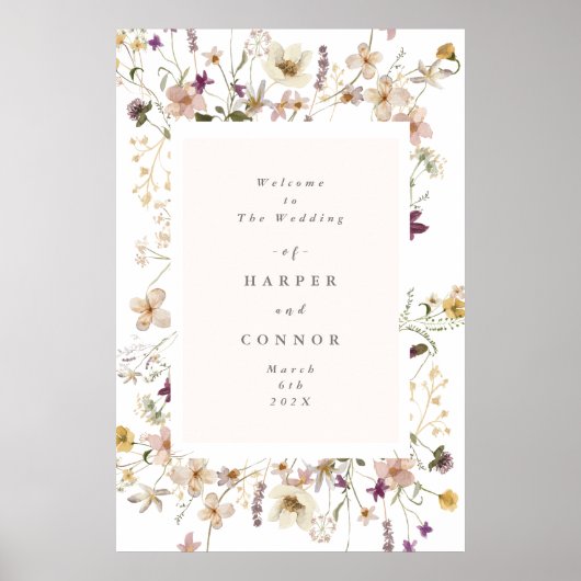 Dichtheid gedroogd wild Pampas Wedding Poster (Voorkant)