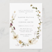 Dichtheid gedroogd wild Pampas Wreath Wedding Kaart (Voorkant)