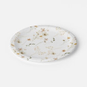 Dichtheid gedroogd wild Pampas Wreath Wedding Papieren Bordje (Gekanteld)