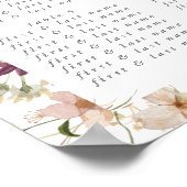 Dichtheid gedroogd wild Pampas Wreath Wedding Poster (Hoek)