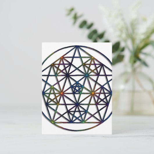 Dichtheid Geometrie Geometrie Fractal van levens Briefkaart (Staand voorkant)