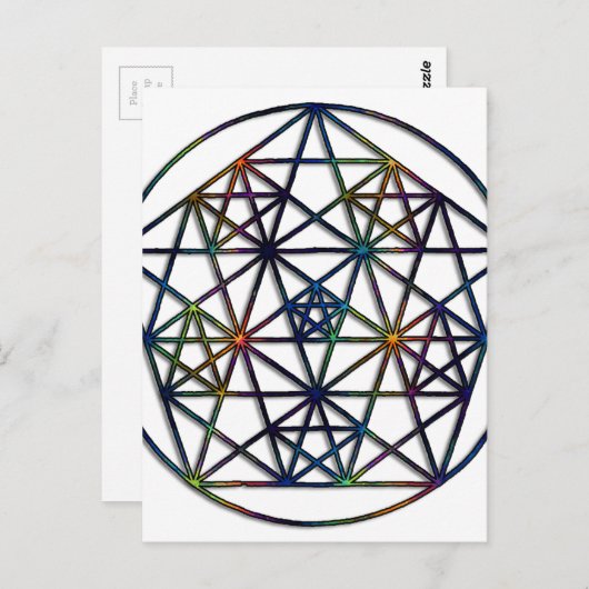 Dichtheid Geometrie Geometrie Fractal van levens Briefkaart (Voorkant / Achterkant)