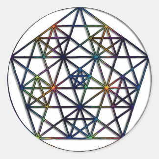 Dichtheid Geometrie Geometrie Fractal van levens Ronde Sticker