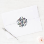 Dichtheid Geometrie Geometrie Fractal van levens Ronde Sticker (Envelop)