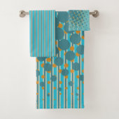 Dichtheid in Turquoise en Sinaasappel - Handdoekse Bad Handdoek (Insitu)