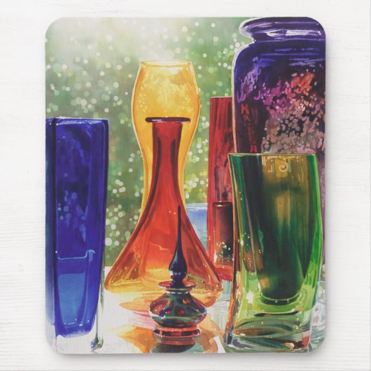 "Dichtheid" Kunstglas Waterverf schilderen Muismat (Voorkant)