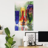 "Dichtheid" Kunstglas Waterverf schilderen Poster (Thuiskantoor)