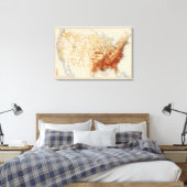 Dichtheid Negropopulatie Canvas Afdruk (Insitu (Slaapkamer))