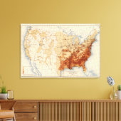 Dichtheid Negropopulatie Canvas Afdruk (Insitu (Woonkamer))