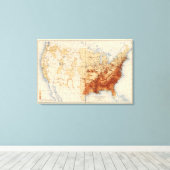 Dichtheid Negropopulatie Canvas Afdruk (Insitu (Houten vloer))