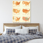 Dichtheid, stad, toename, witte canvas afdruk (Insitu (Slaapkamer))