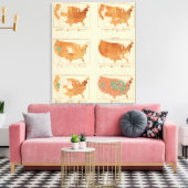 Dichtheid, stad, toename, witte canvas afdruk (Insitu (Woonkamer))