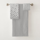 Dichtheidsontwerp in grijs - Handdoekset Bad Handdoek (Insitu)