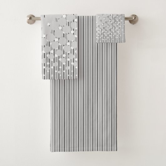 Dichtheidsontwerp in grijs - Handdoekset Bad Handdoek (Insitu)