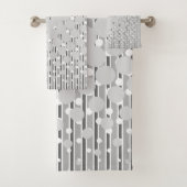 Dichtheidsontwerp in grijs - Handdoekset Bad Handdoek (Insitu)