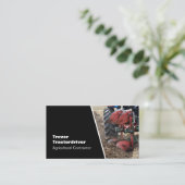 Dichtingfoto tractor en ploeg visitekaartje (Staand voorkant)