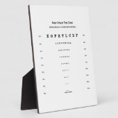 Dichtnabij gezichtstest Kaart gezichtsscherpte Fotoplaat (Zijkant)