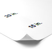 Dichtnabij gezichtstest Kaart gezichtsscherpte Poster (Hoek)