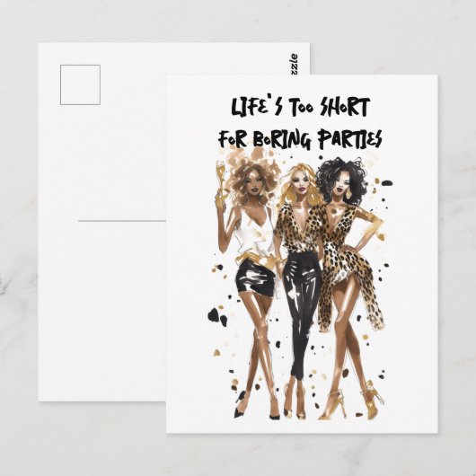 Dichtste vriendinnen zwarte krullende meisjes luip briefkaart (Voorkant / Achterkant)