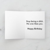 Dick Birthday Card Kaart (Binnen)