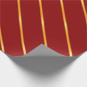 Dick Bright Gold Metallic Diagonale Stripes Cadeaupapier (Hoek)